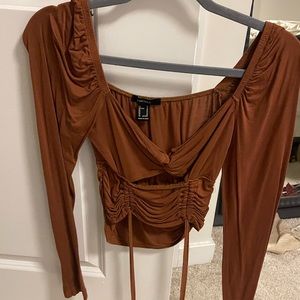 🤍3/$15 Long Sleeve Burnt Orange Forever 21 Top